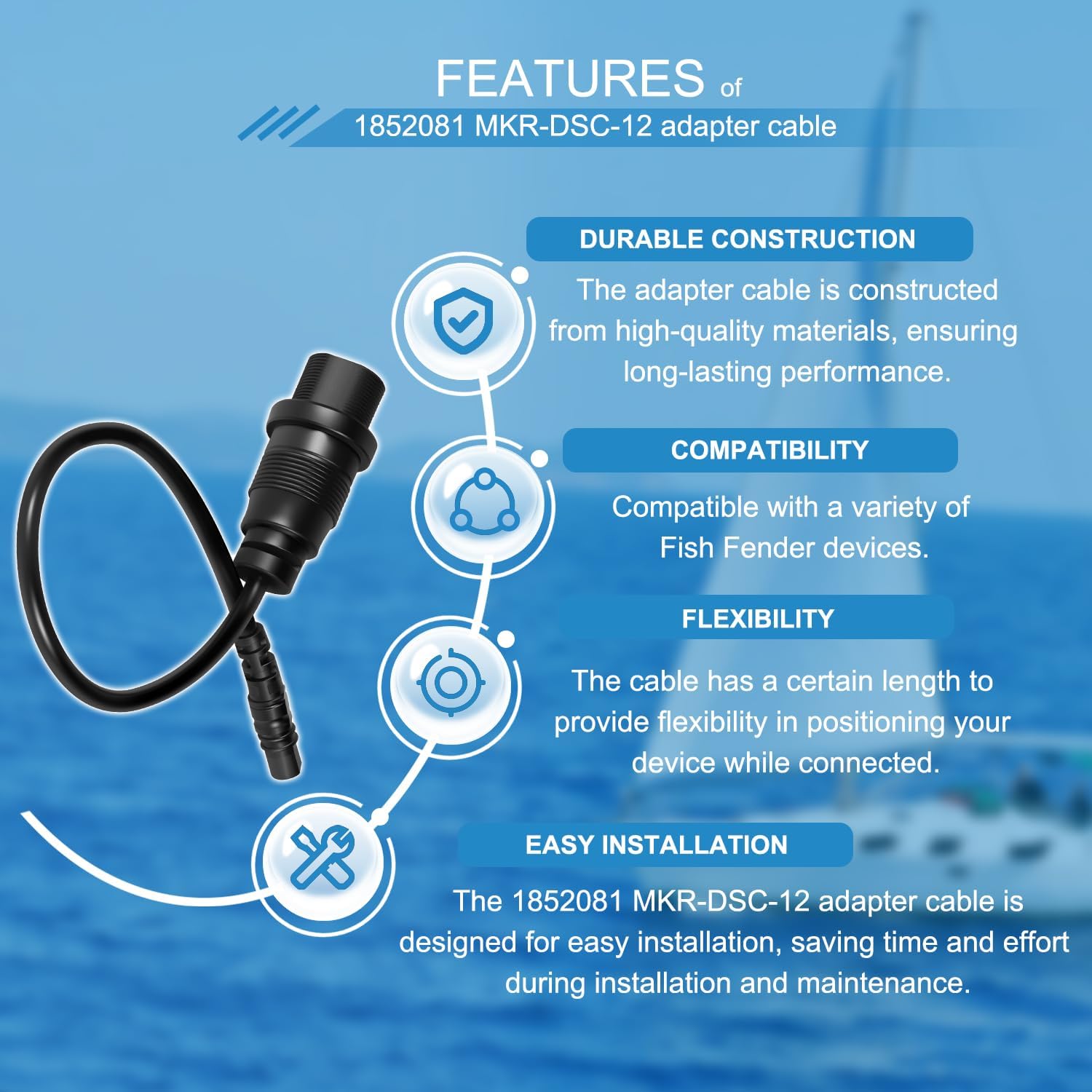1852081   Cable adaptador MKR- - Fish Finder reseña y precio